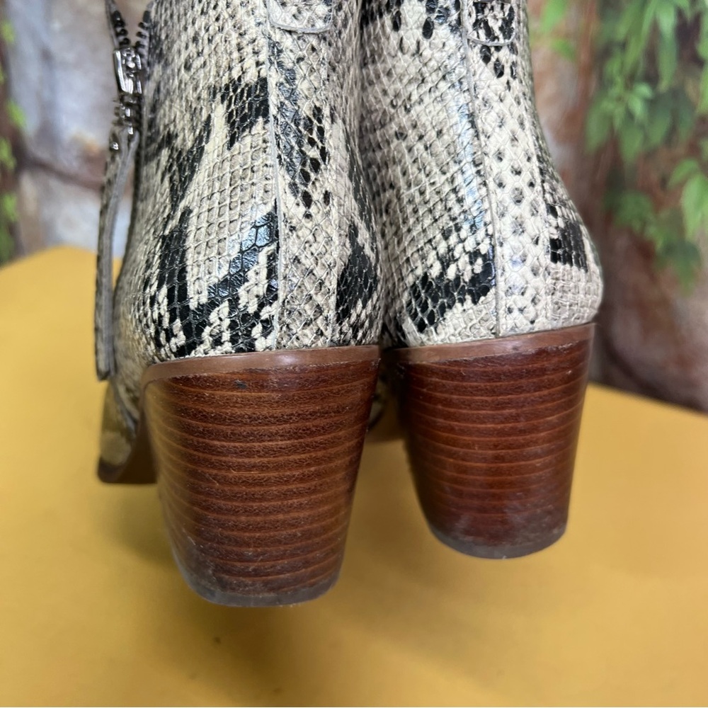 SAM EDELMAN Python Print Dual Zip Western Style L… - image 9